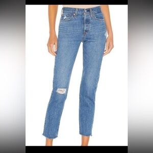 Levi's Women's Wedgie‎ Ankle Denim Distressed Button Fly Jeans Size 29
